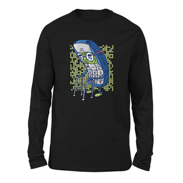Old Nokia Cellphone Men/Unisex Drop Shoulder Sweatshirt in Black color